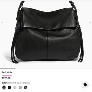 Bali Hobo Black Leather Bag